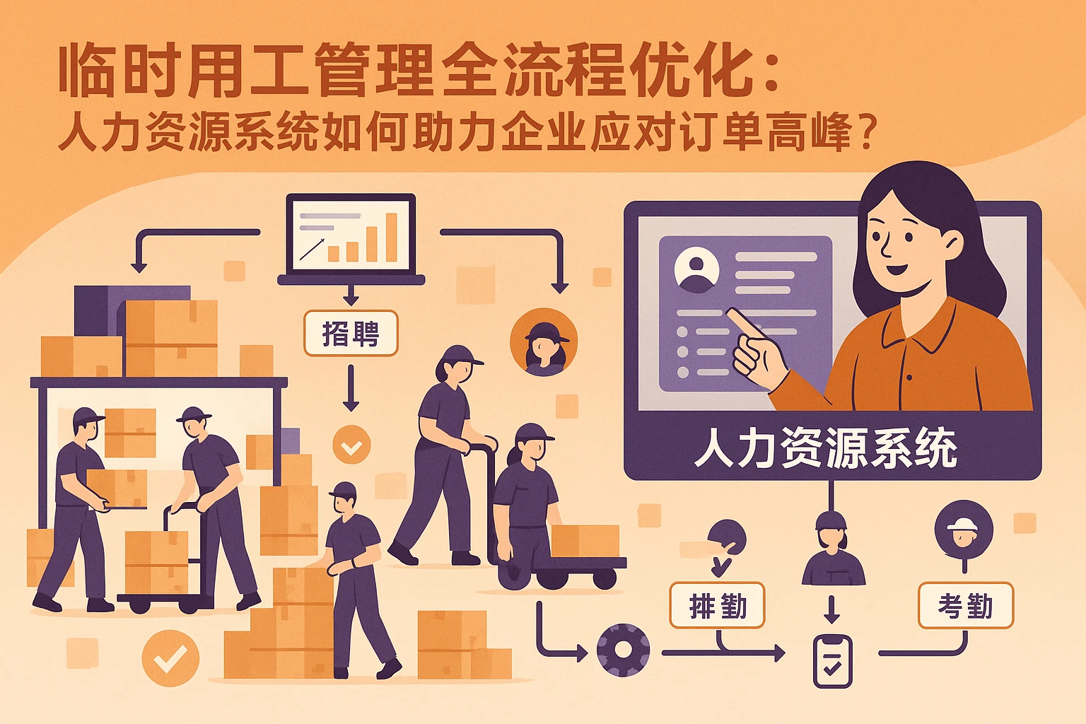临时用工管理全流程优化：人力资源系统如何助力企业应对订单高峰？