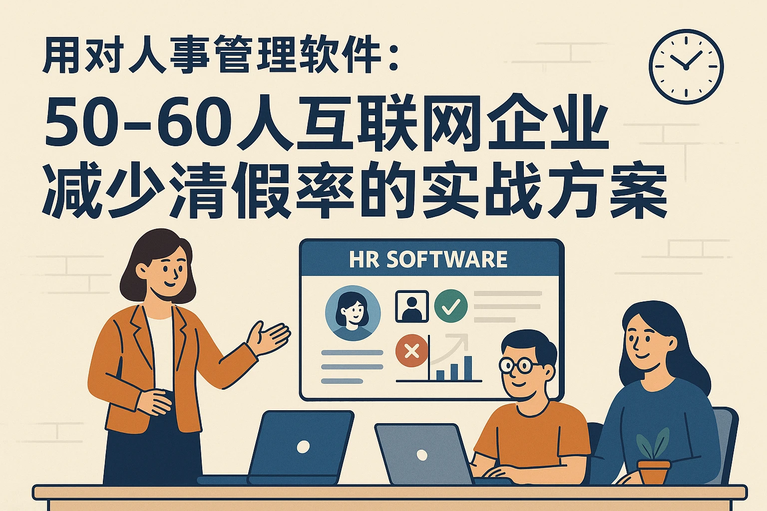 用对人事管理软件：50-60人互联网企业减少请假率的实战方案