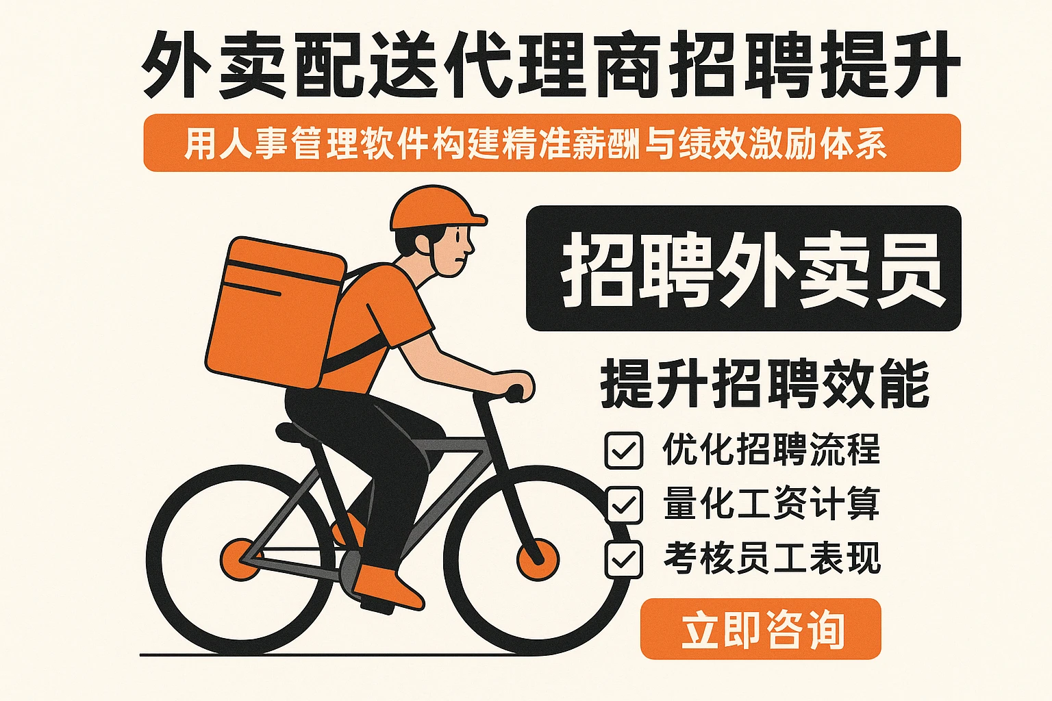 外卖配送代理商招聘效能提升：用人事管理软件构建精准薪酬与绩效激励体系