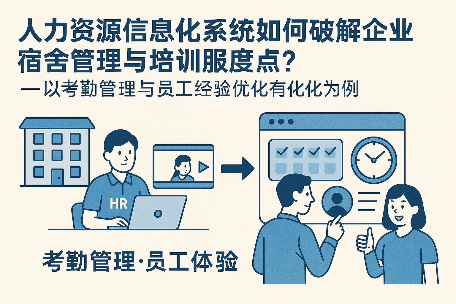 人力资源信息化系统如何破解企业宿舍管理与培训服务痛点？——以考勤管理与员工体验优化为例