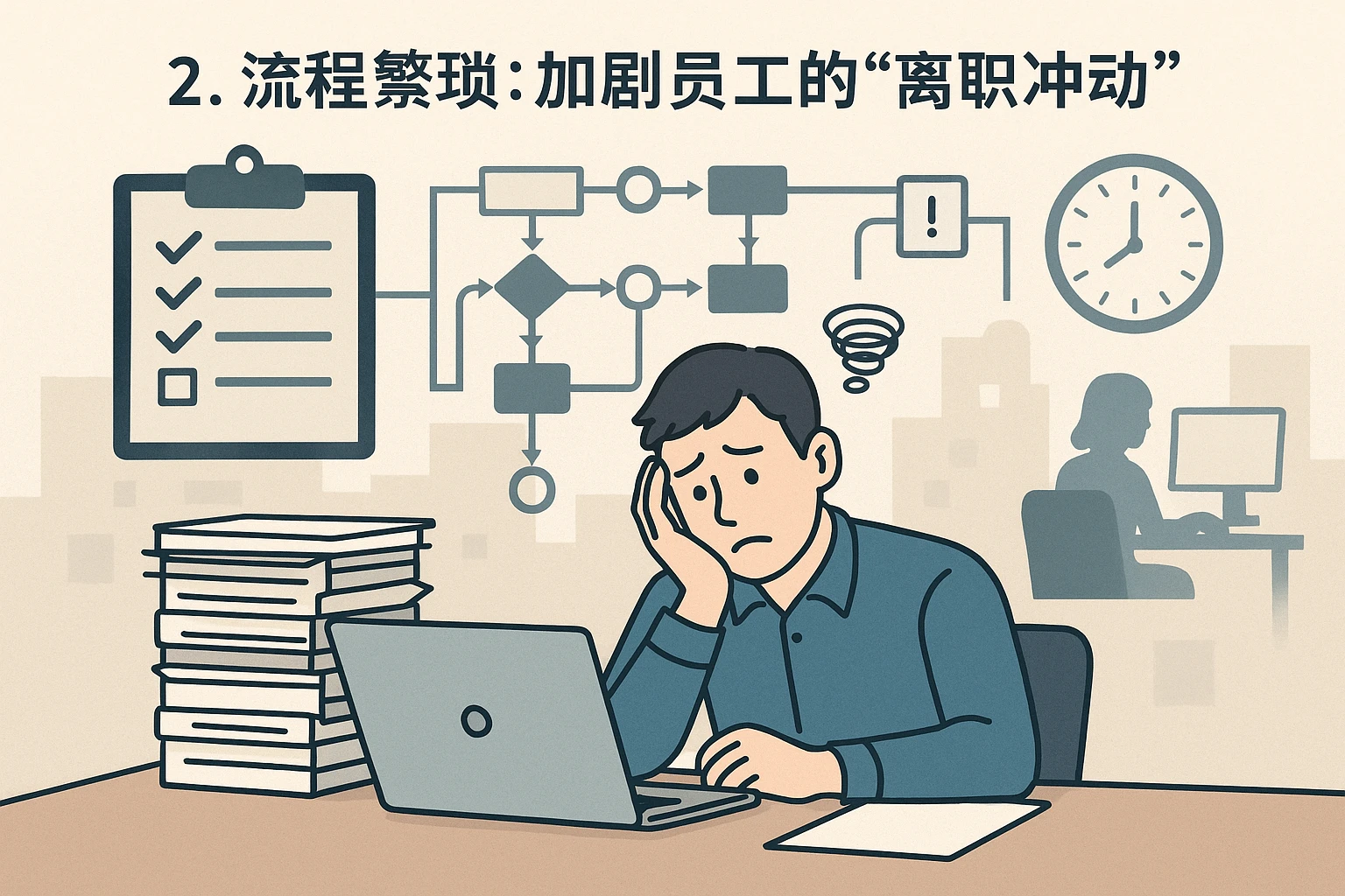 2. 流程繁琐：加剧员工的“离职冲动”