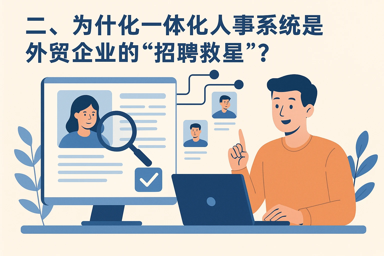 二、为什么一体化人事系统是外贸企业的“招聘救星”？