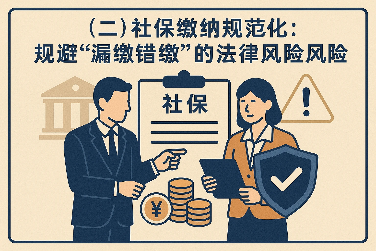 （二）社保缴纳规范化：规避“漏缴错缴”的法律风险