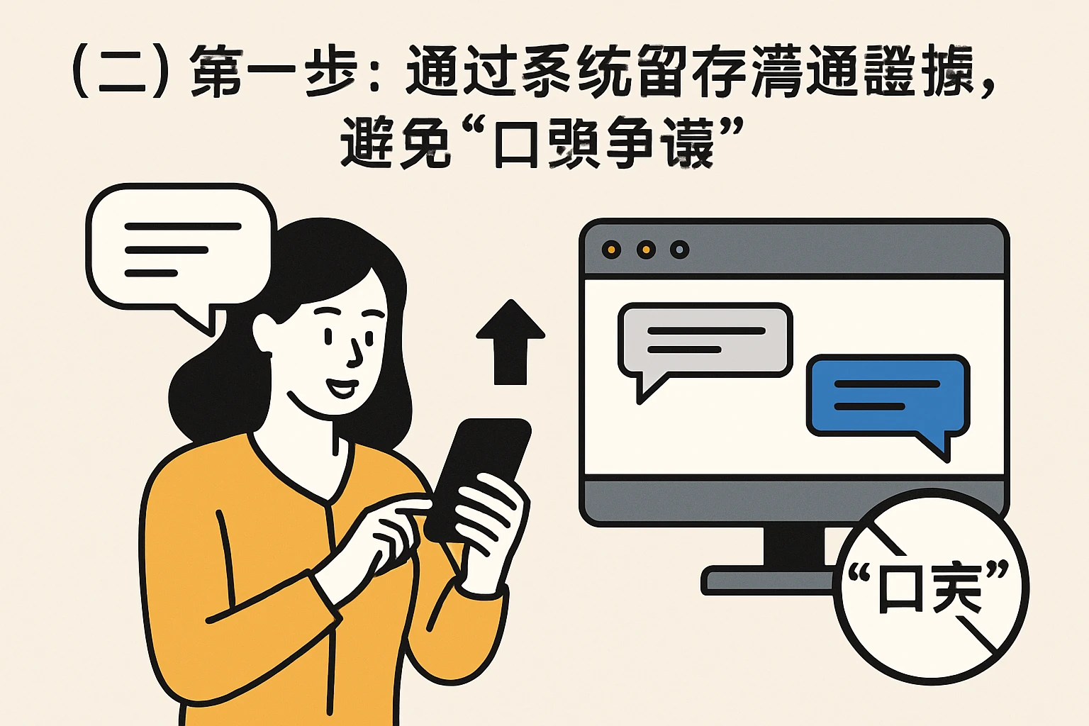 （二）第二步：通过系统留存沟通证据，避免“口头争议”
