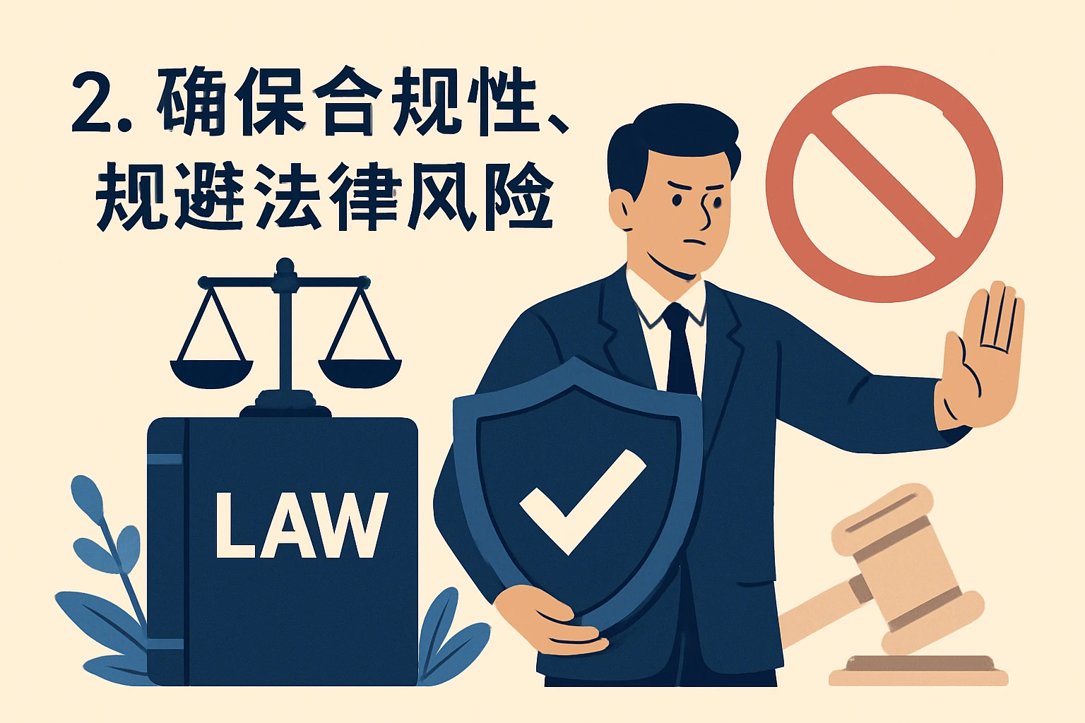 2. 确保合规性，规避法律风险