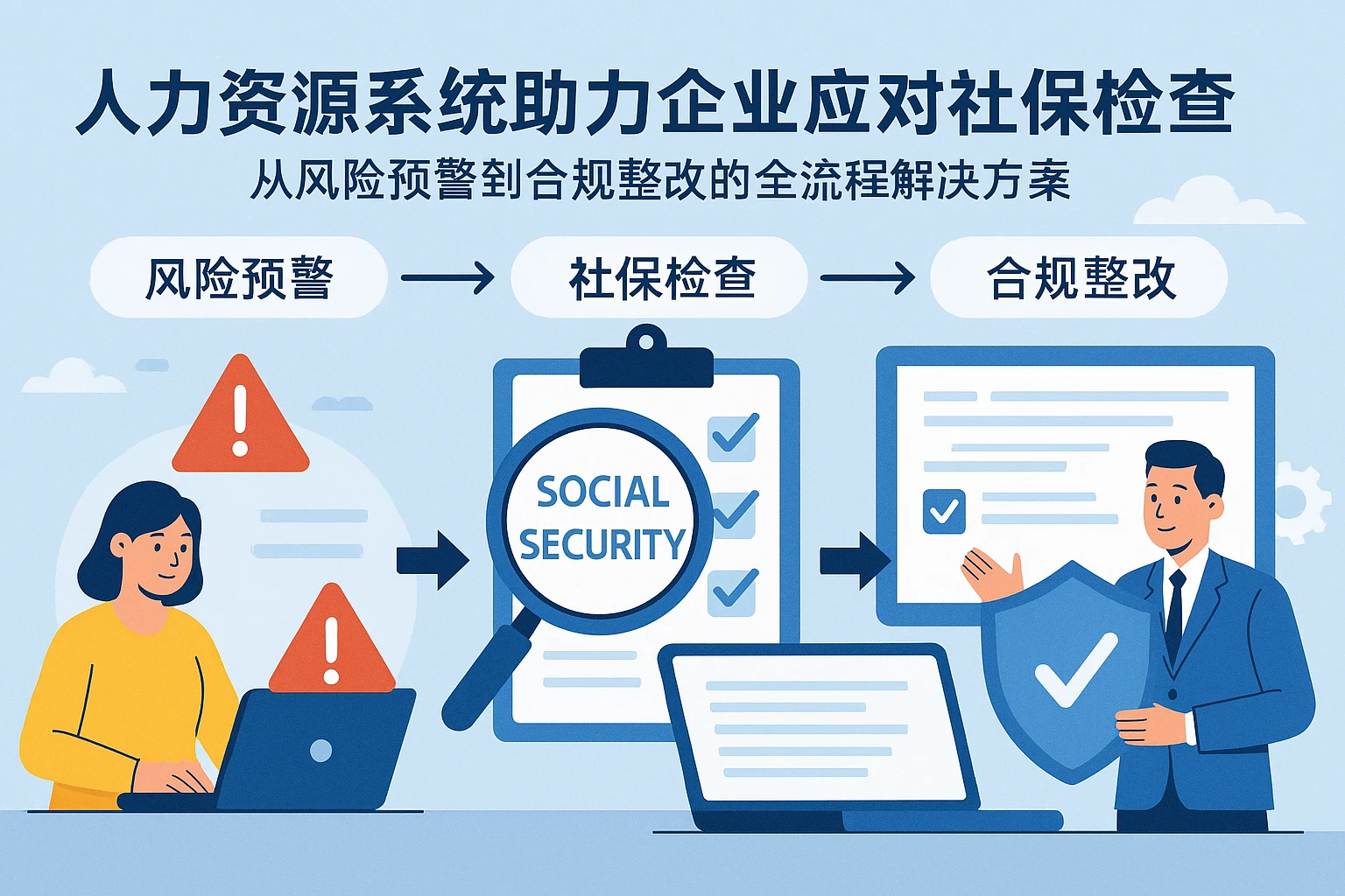 人力资源系统助力企业应对社保检查：从风险预警到合规整改的全流程解决方案