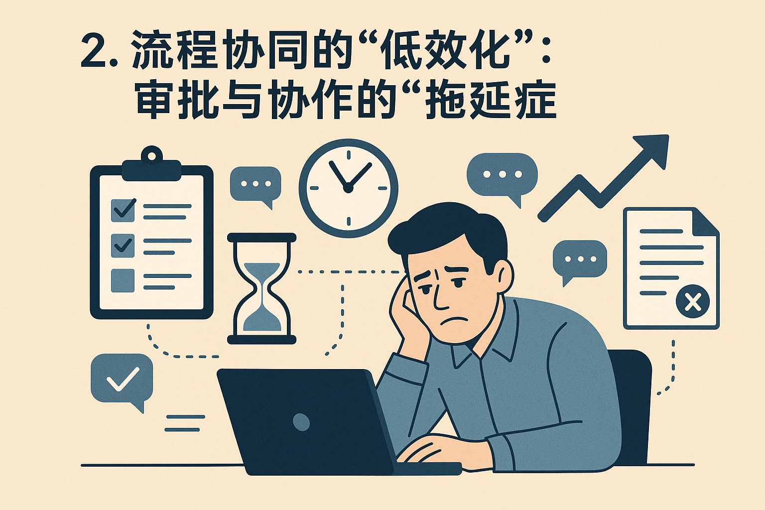 2. 流程协同的“低效化”：审批与协作的“拖延症”