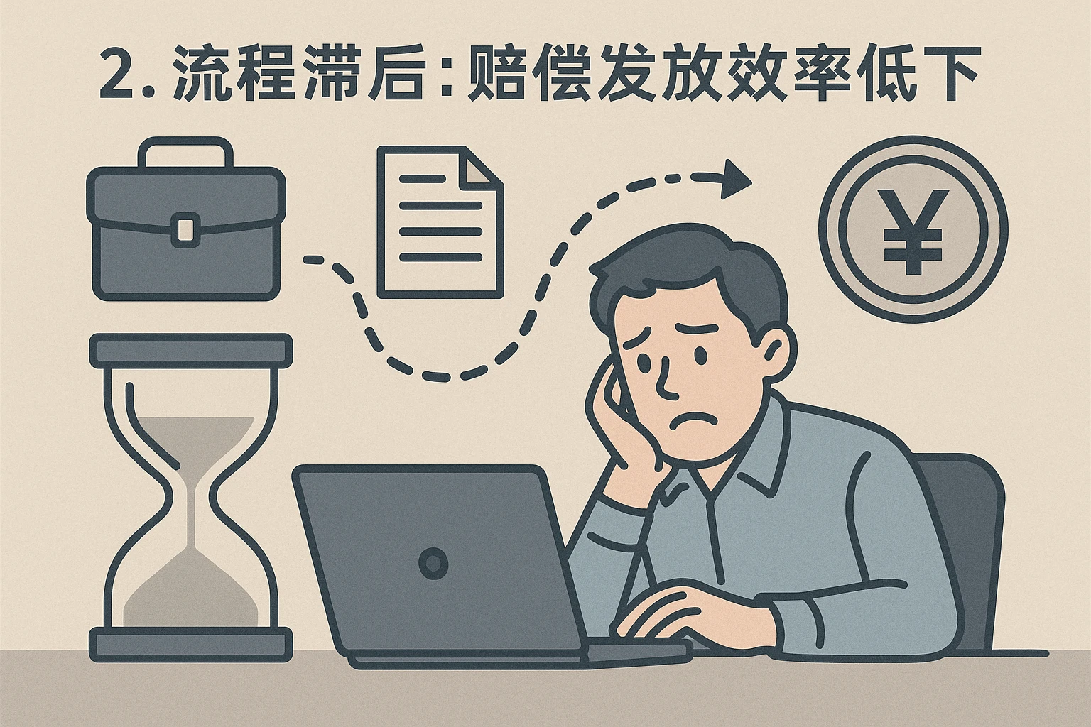 2. 流程滞后：赔偿发放效率低下