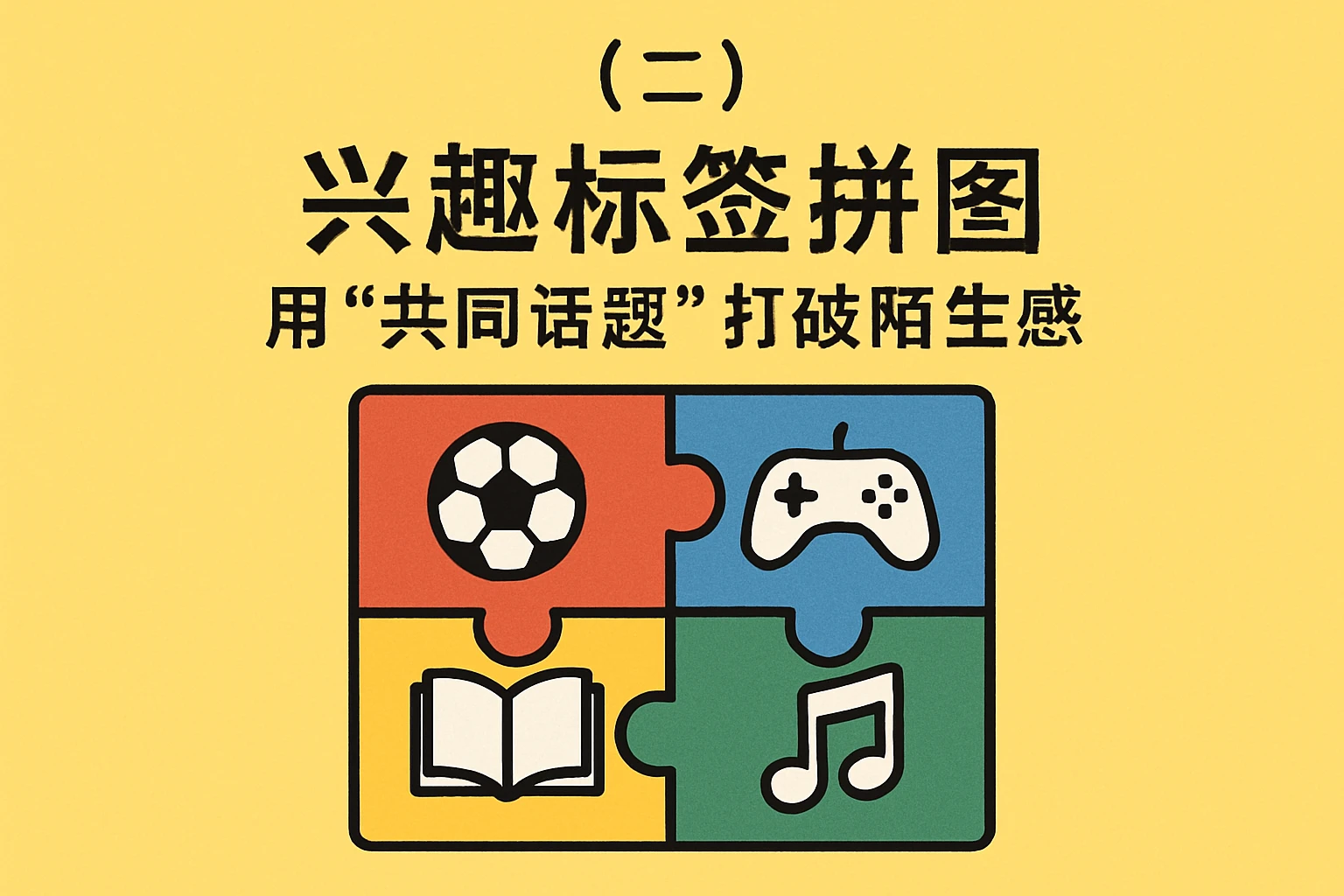 （二）兴趣标签拼图：用“共同话题”打破陌生感