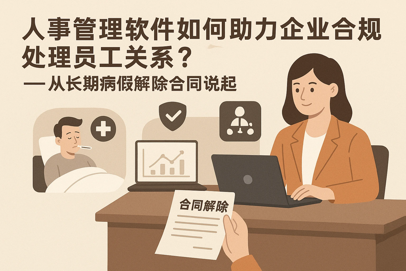 人事管理软件如何助力企业合规处理员工关系？从长期病假解除合同说起