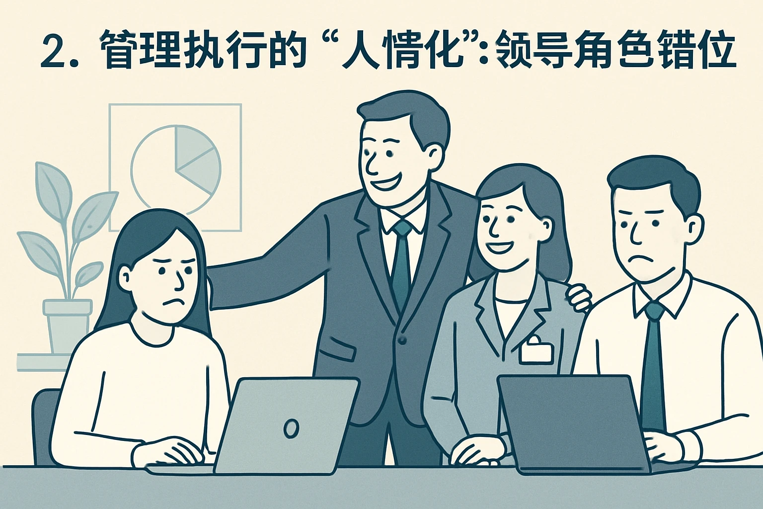 2. 管理执行的“人情化”：领导角色的错位