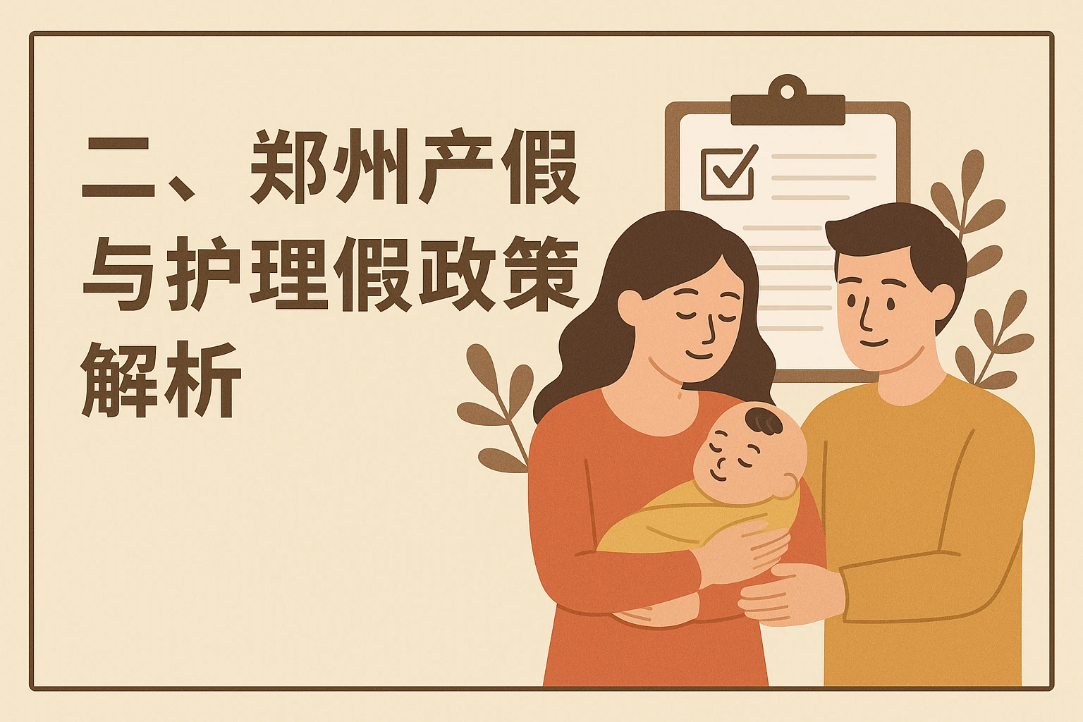 二、郑州产假与护理假政策解析
