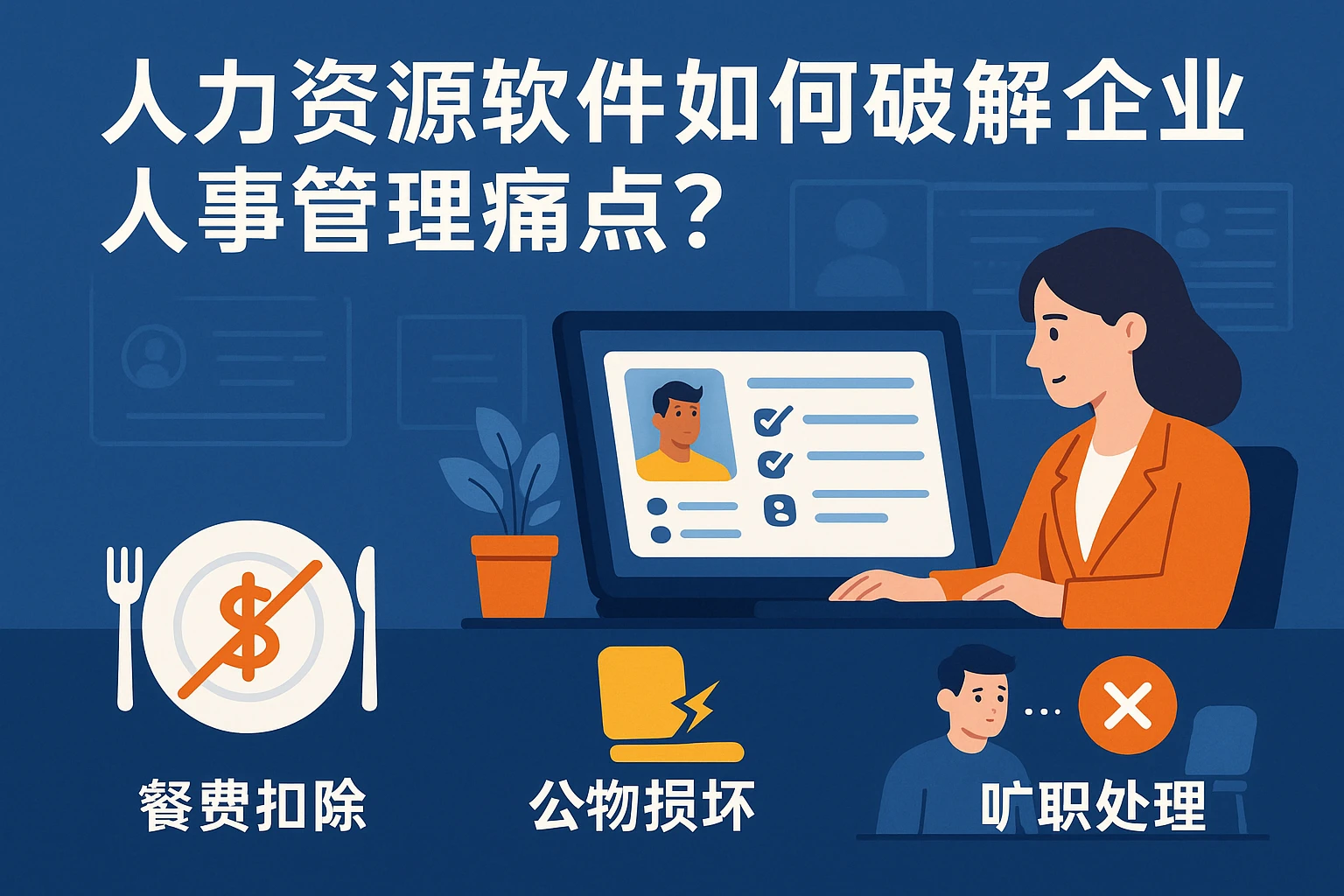 人力资源软件如何破解企业人事管理痛点？从餐费扣除、公物损坏到旷职处理的实操方案