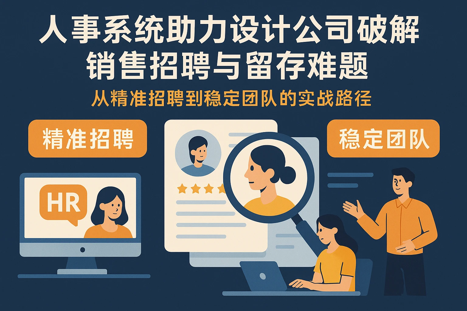 人事系统助力设计公司破解销售招聘与留存难题：从精准招聘到稳定团队的实战路径