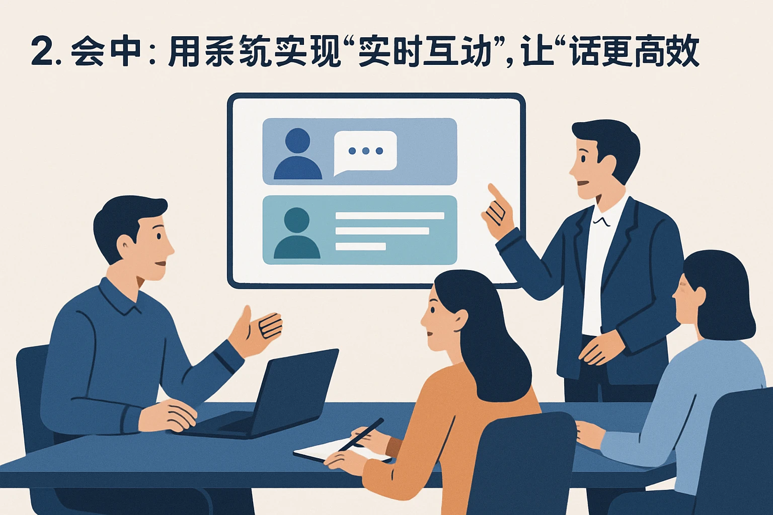 2. 会中：用系统实现“实时互动”，让“对话”更高效