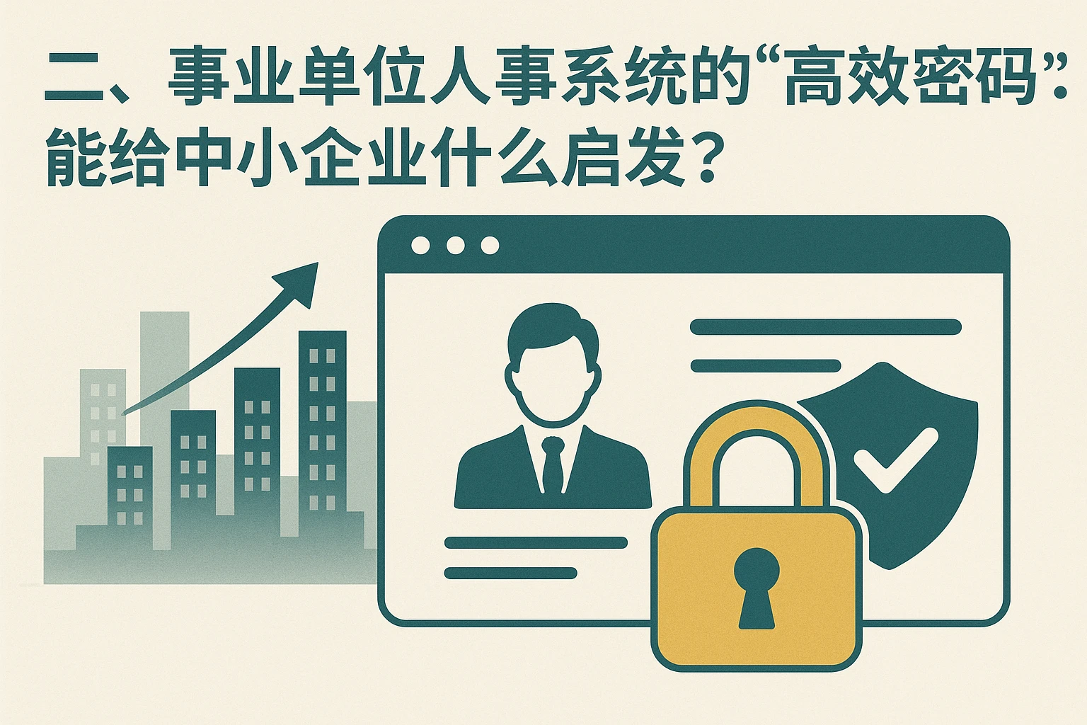 二、事业单位人事系统的“高效密码”：能给中小企业什么启发？