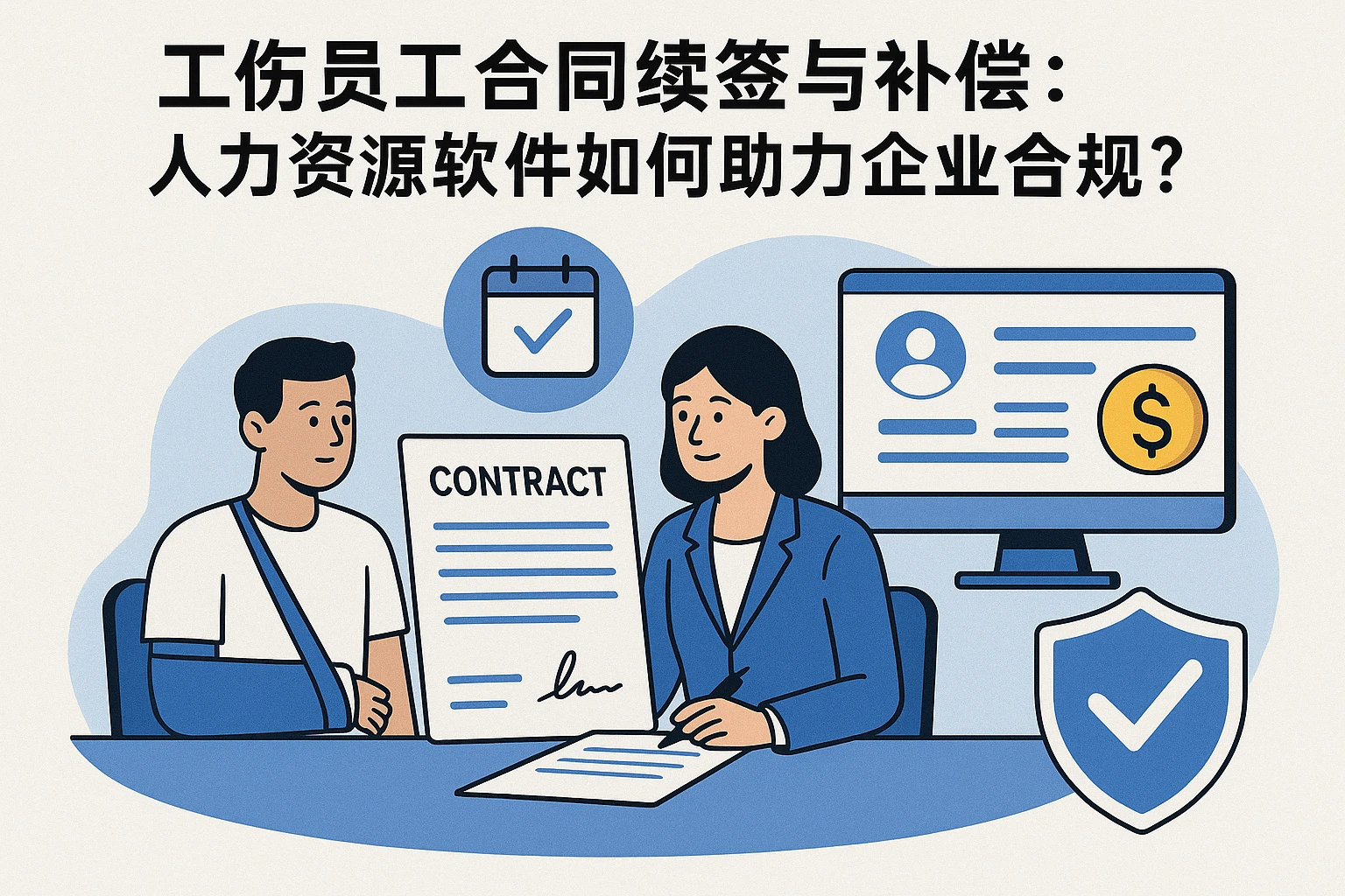 工伤员工合同续签与补偿：人力资源软件如何助力企业合规？