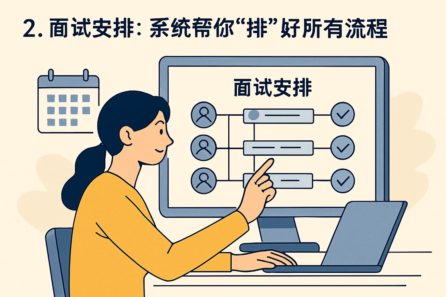 2. 面试安排：系统帮你“排”好所有流程