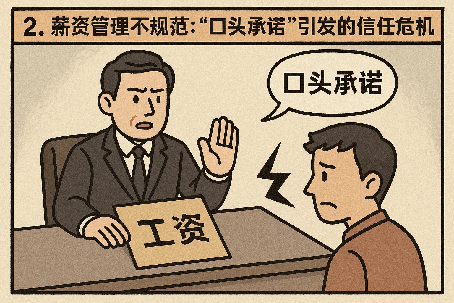 2. 薪资管理不规范：“口头承诺”引发的信任危机