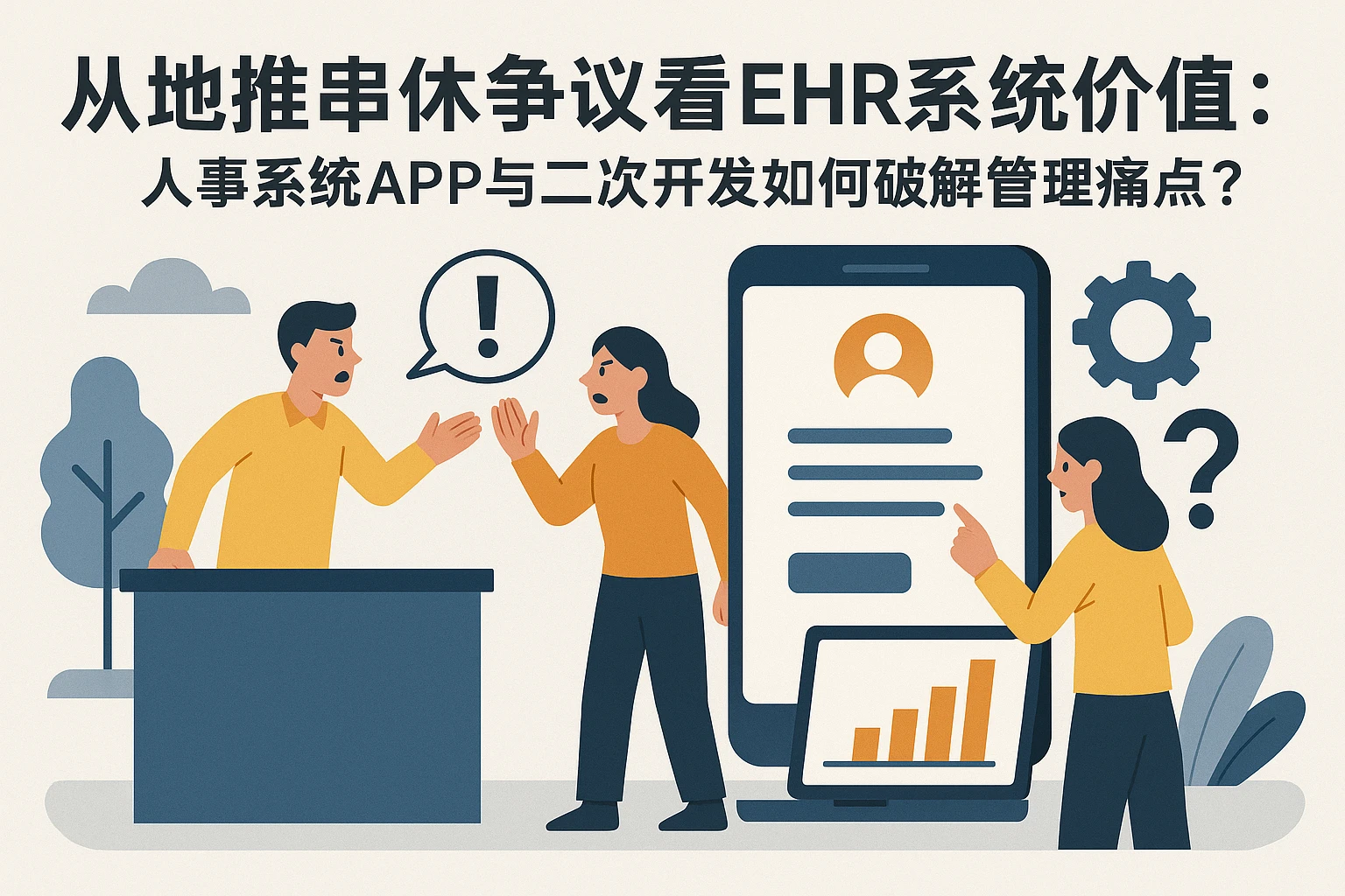 从地推串休争议看EHR系统价值：人事系统APP与二次开发如何破解管理痛点？