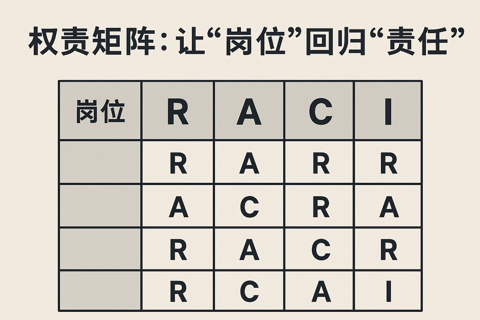 2. 权责矩阵：让“岗位”回归“责任”