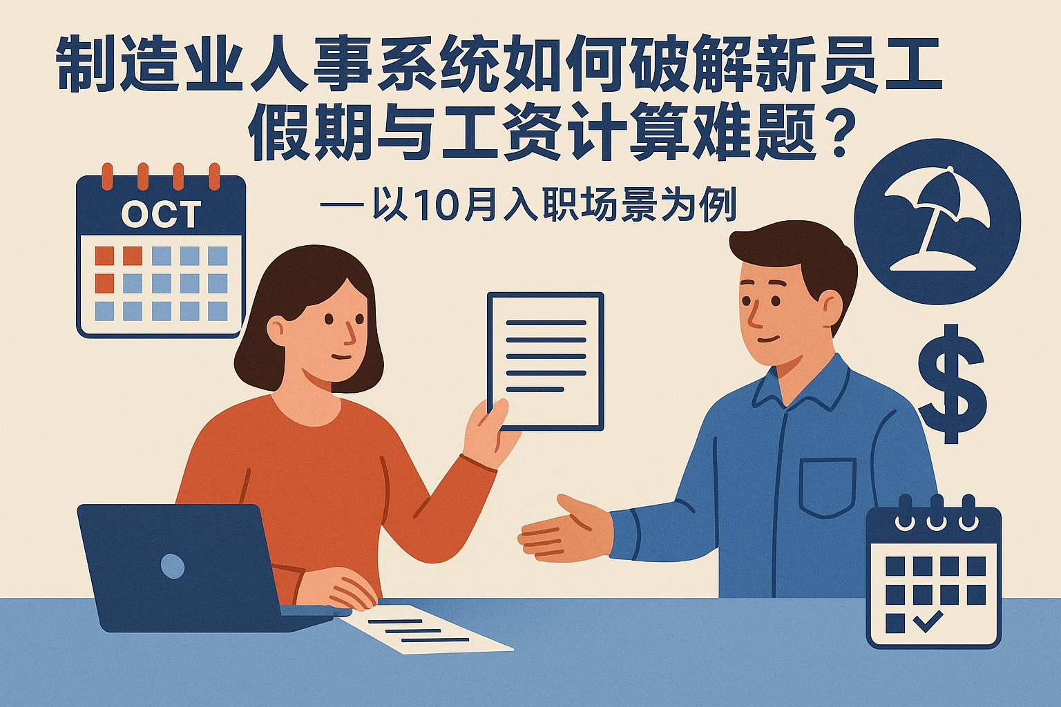 制造业人事系统如何破解新员工假期与工资计算难题？——以10月入职场景为例