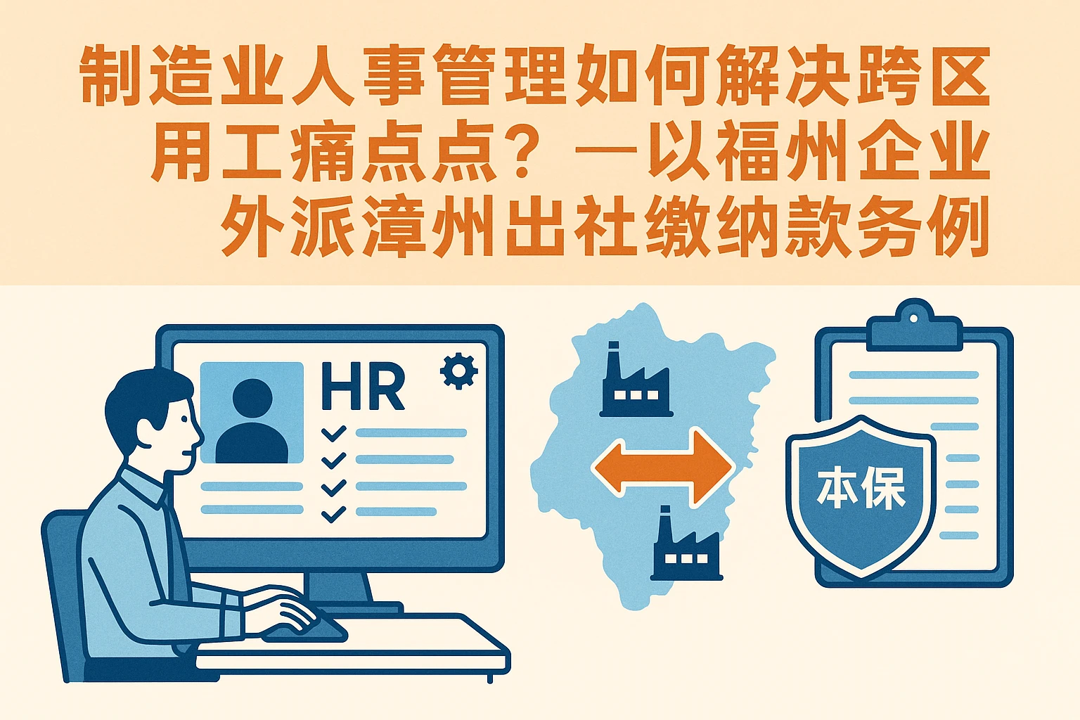 制造业人事管理软件如何解决跨区域用工痛点？——以福州企业外派漳州员工社保缴纳为例