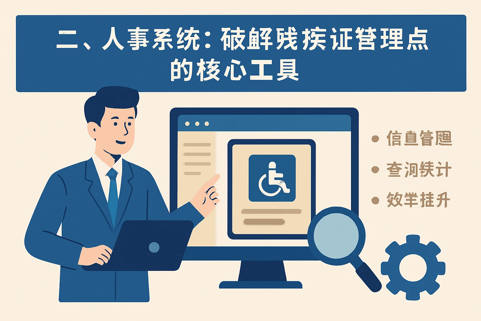 二、人事系统：破解残疾证管理痛点的核心工具