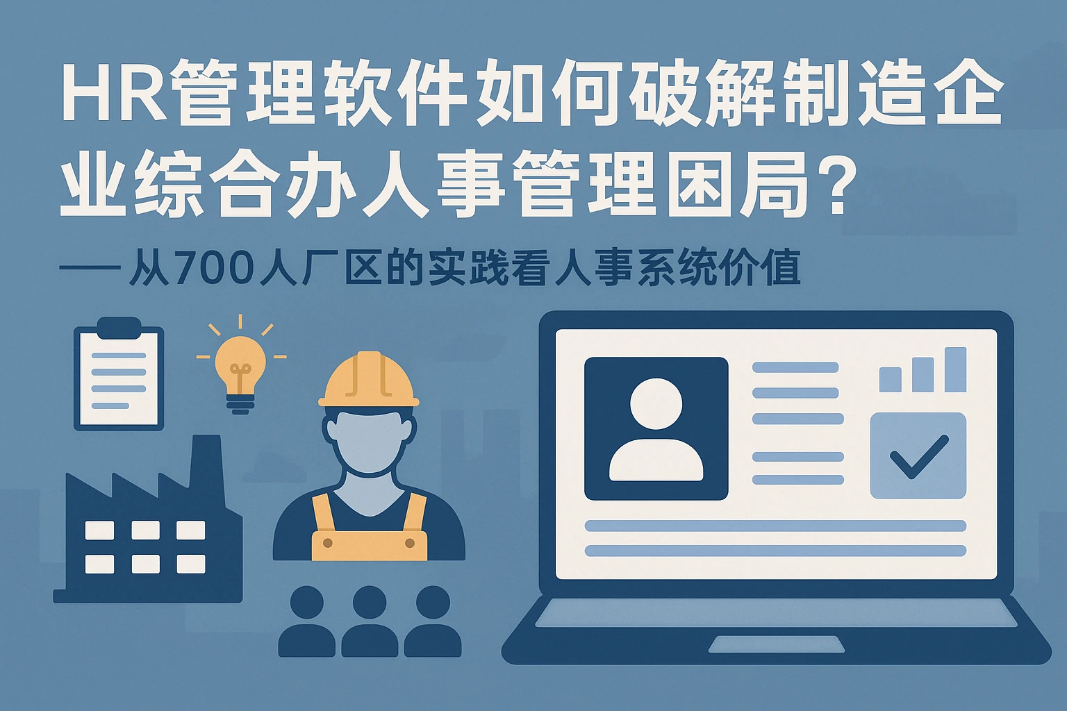 HR管理软件如何破解制造型企业综合办人事管理困局？——从700人厂区的实践看人事系统价值