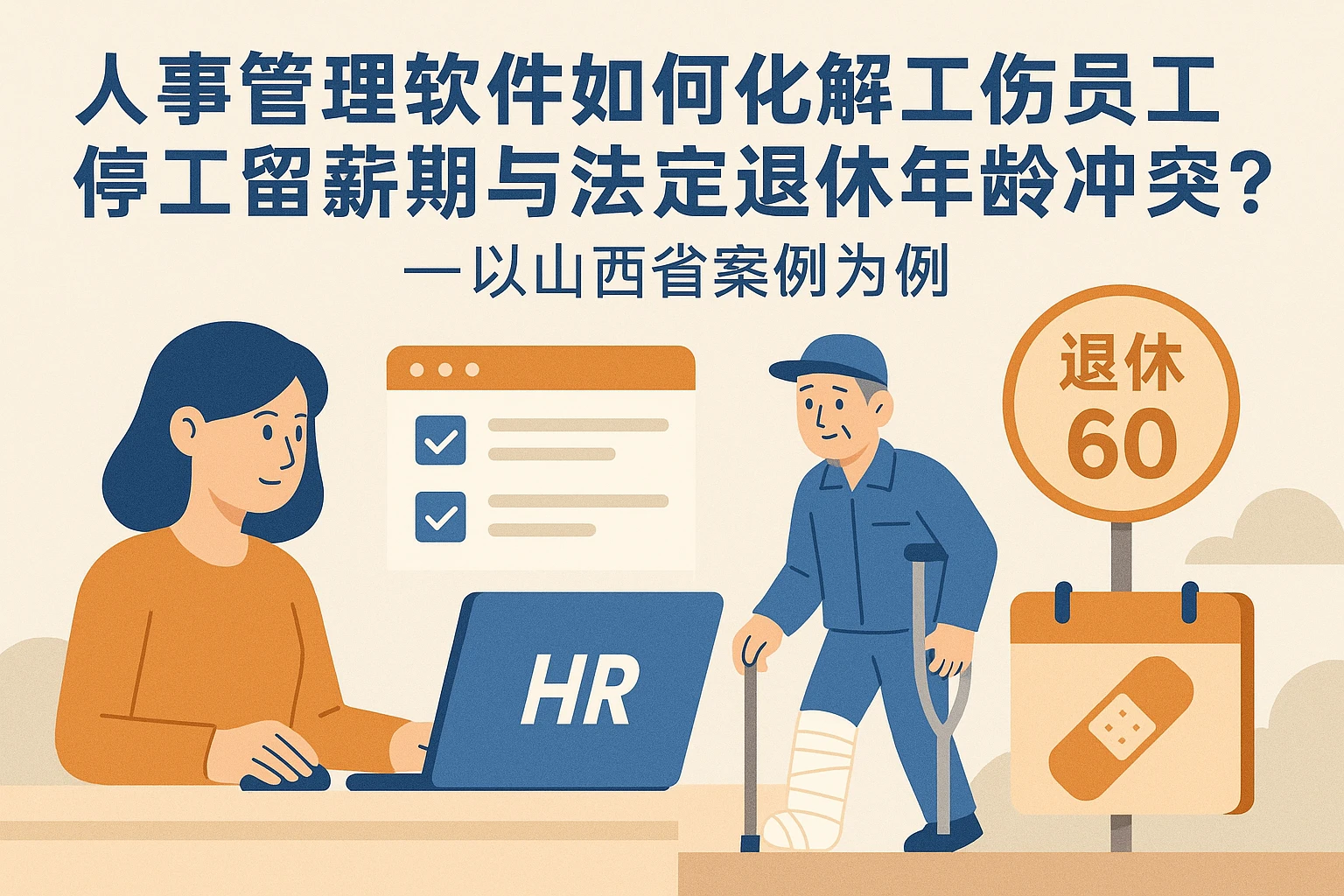 人事管理软件如何化解工伤员工停工留薪期与法定退休年龄冲突？——以山西省案例为例