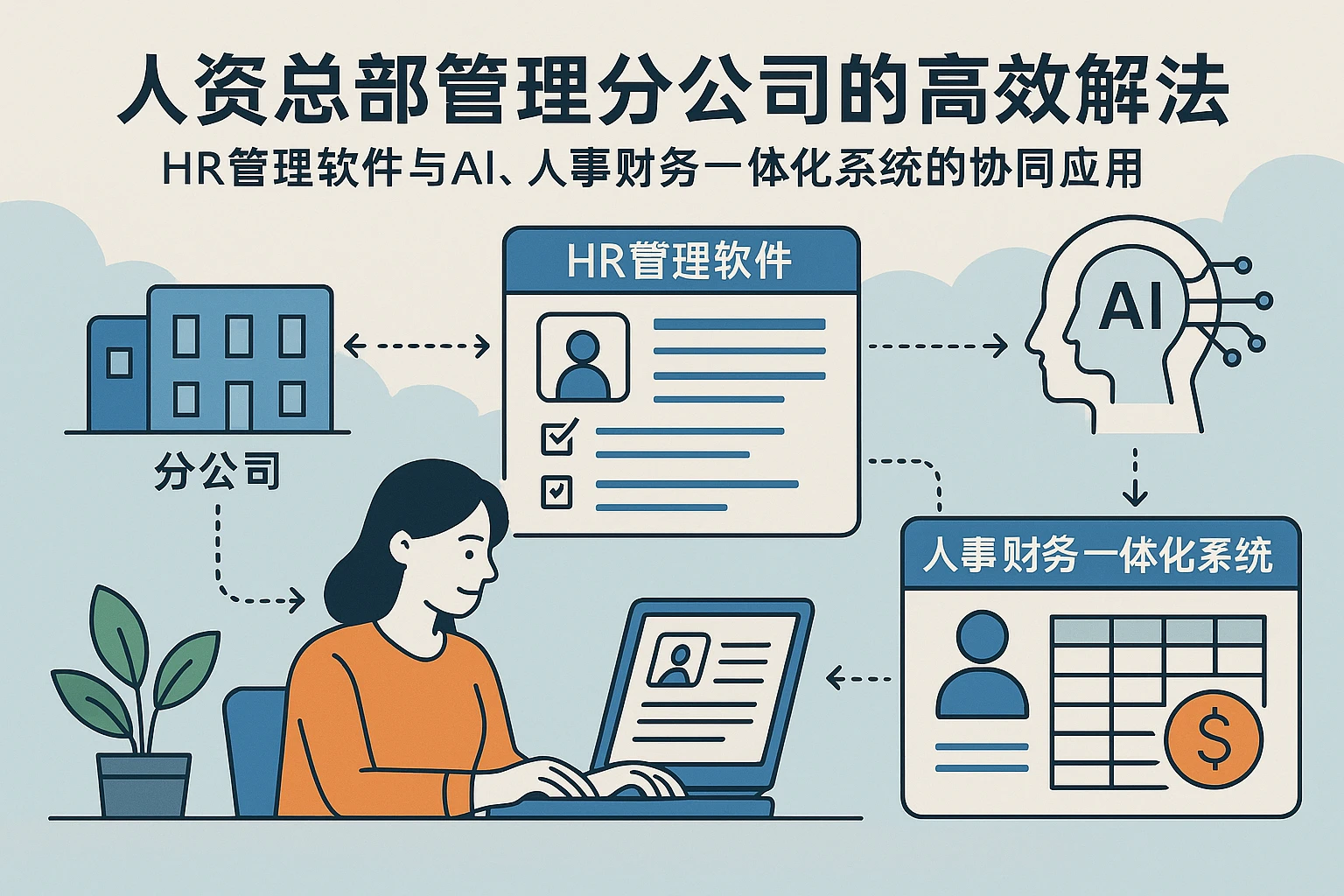 人资总部管理分公司的高效解法：HR管理软件与AI、人事财务一体化系统的协同应用