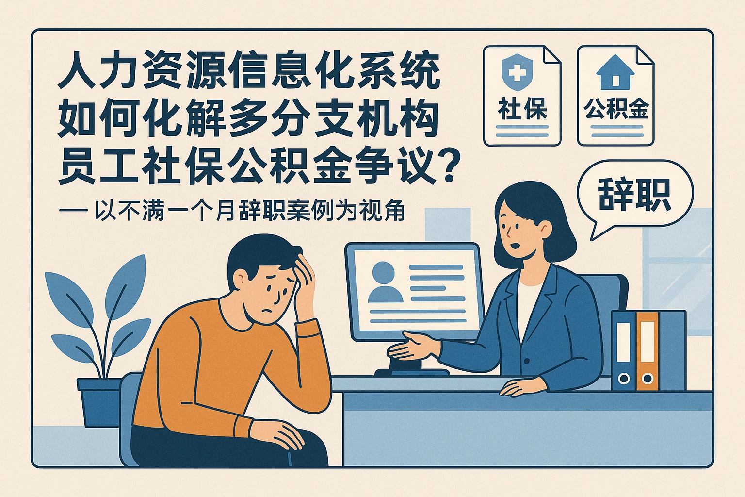 人力资源信息化系统如何化解多分支机构员工社保公积金争议？——以不满一个月辞职案例为视角