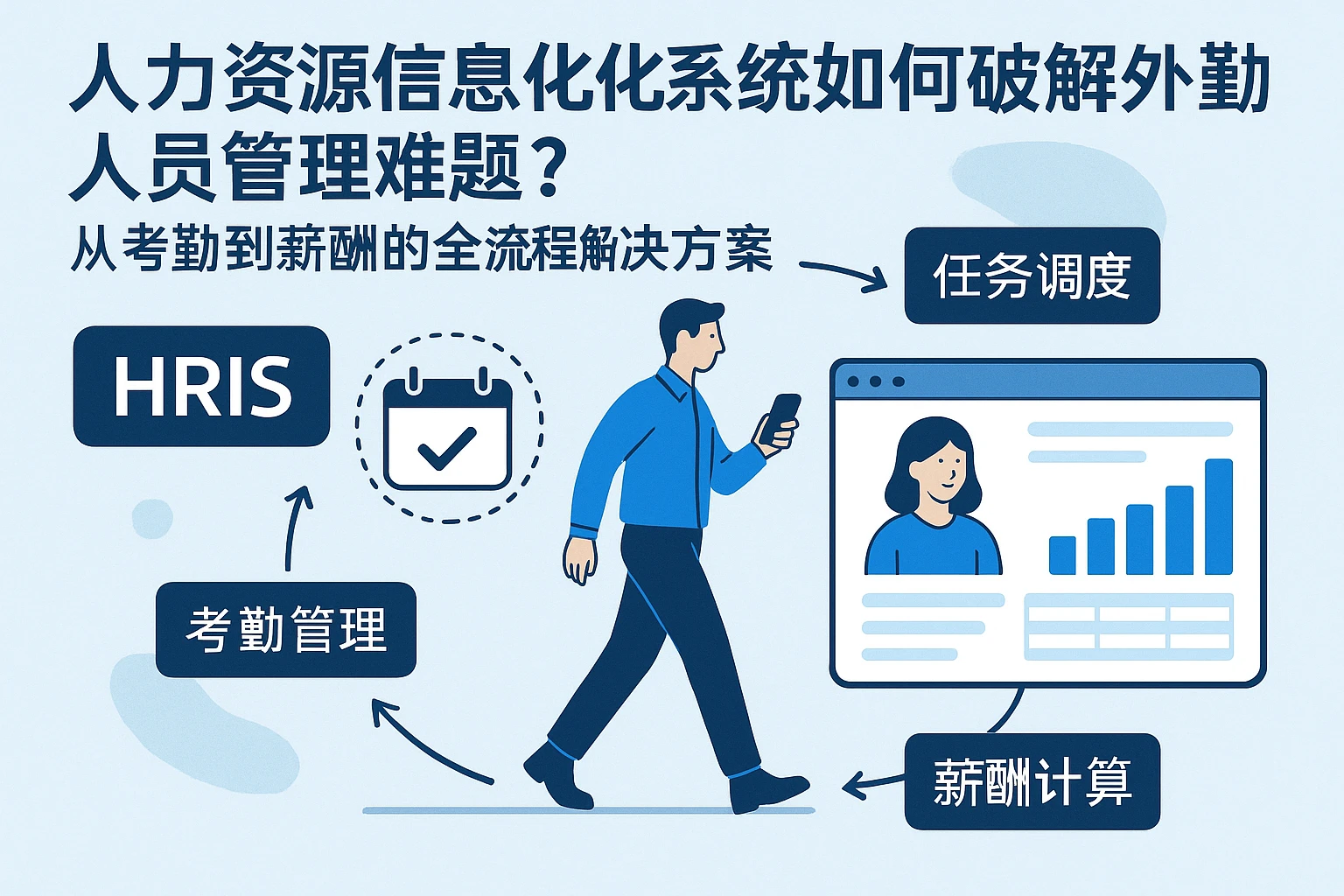人力资源信息化系统如何破解外勤人员管理难题？从考勤到薪酬的全流程解决方案