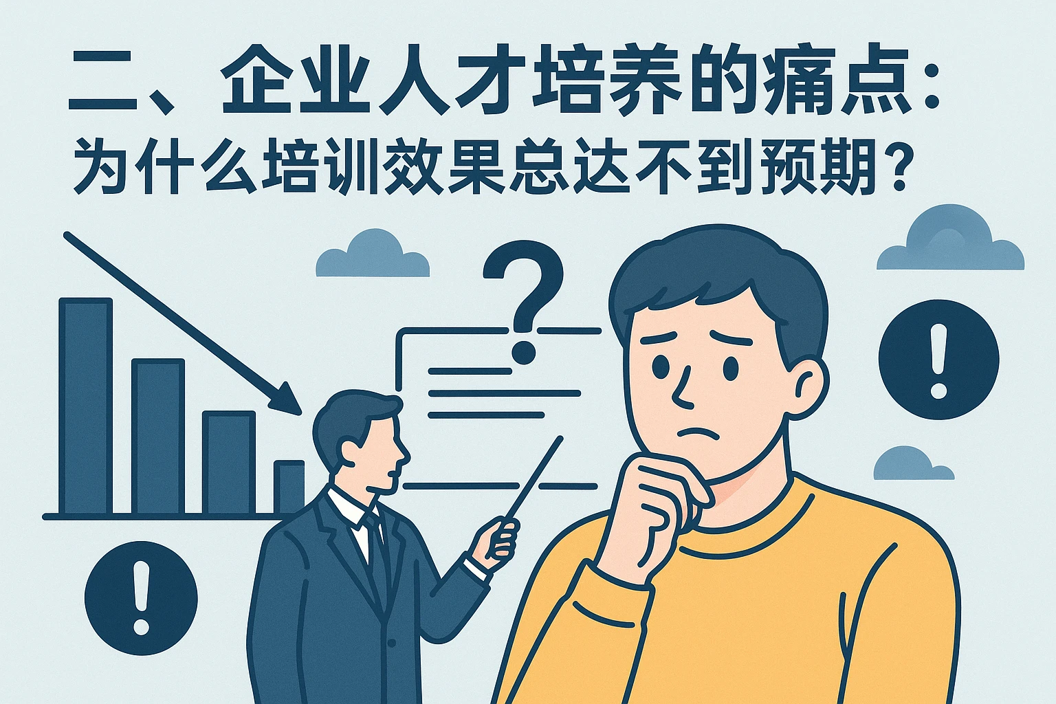 二、企业人才培养的痛点：为什么培训效果总达不到预期？