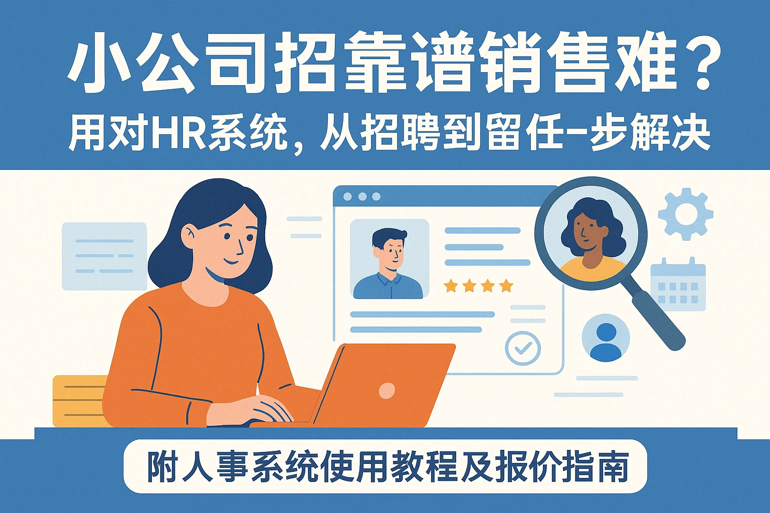 小公司招靠谱销售难？用对HR系统，从招聘到留任一步解决——附人事系统使用教程及报价指南