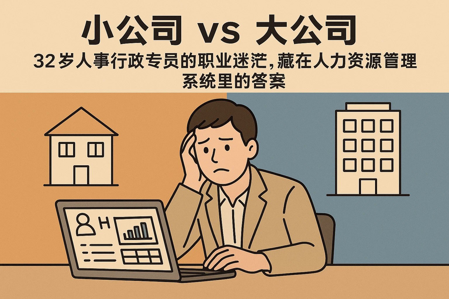 小公司vs大公司：32岁人事行政专员的职业迷茫，藏在人力资源管理系统里的答案