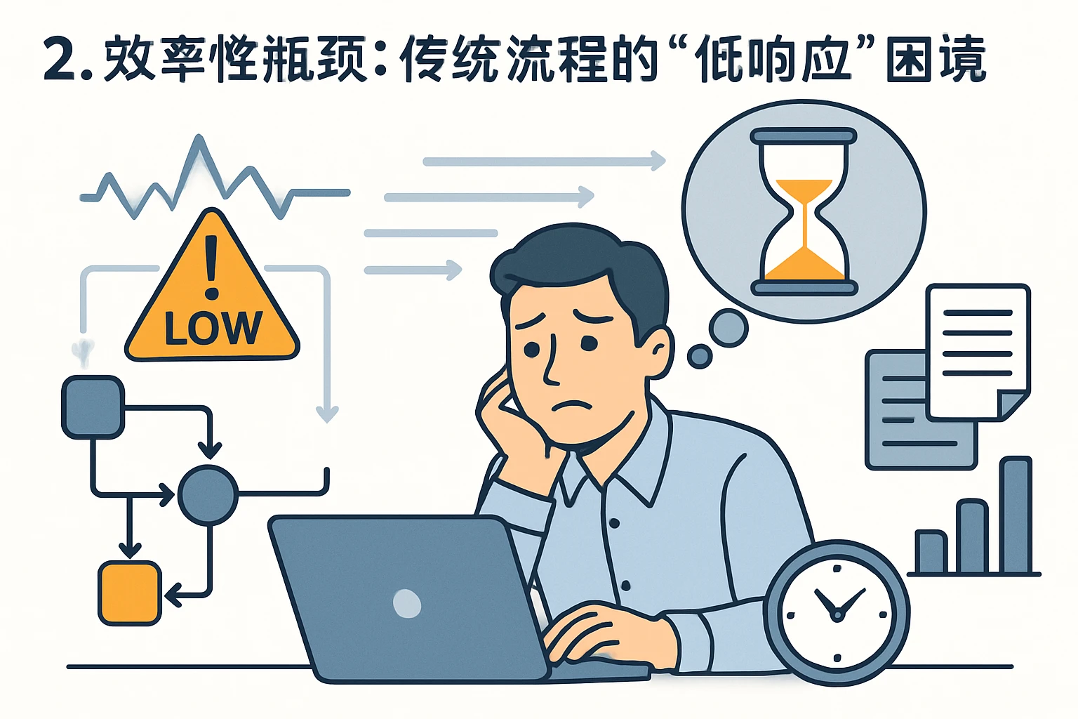 2. 效率性瓶颈：传统流程的“低响应”困境