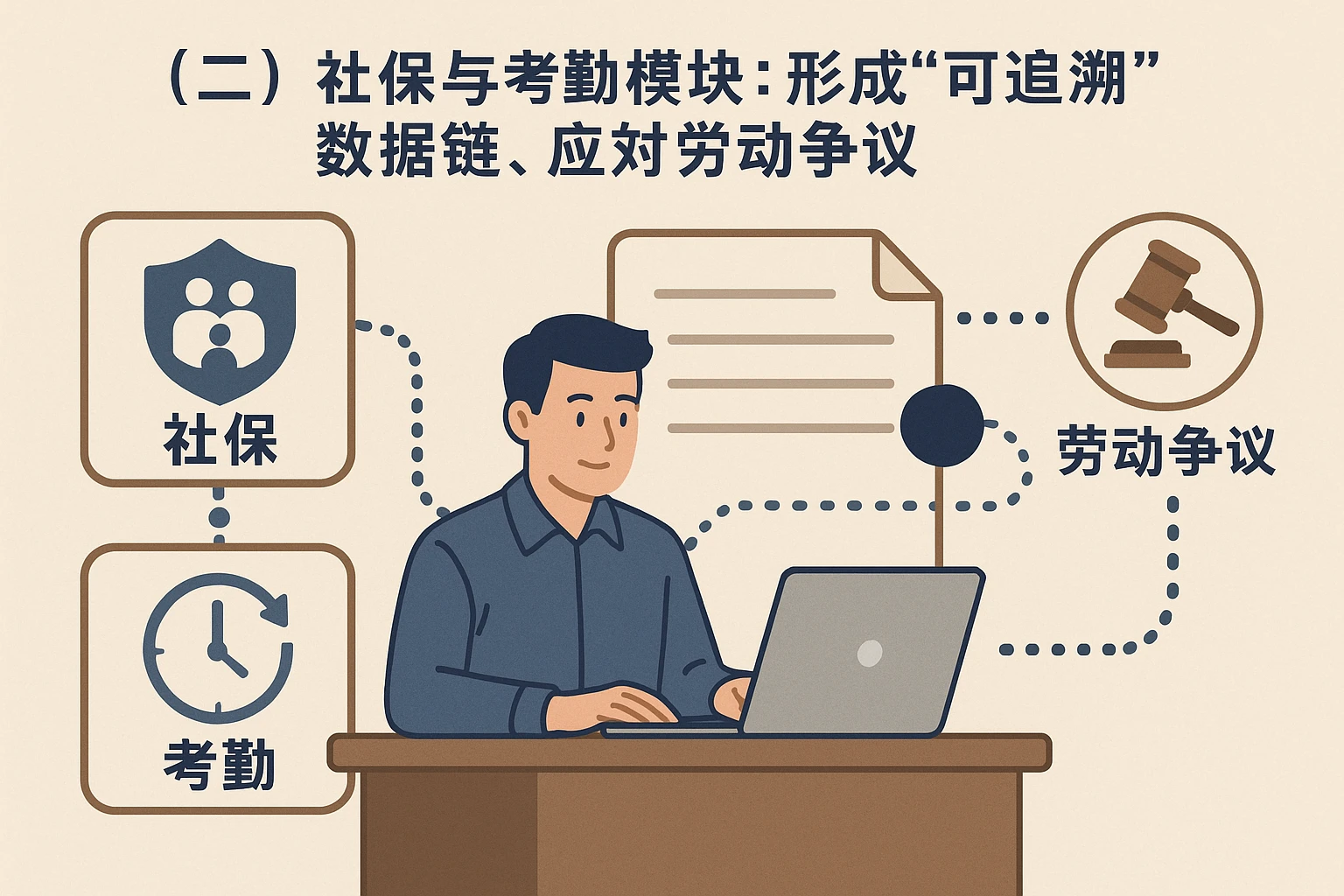 （二）社保与考勤模块：形成“可追溯”数据链，应对劳动争议
