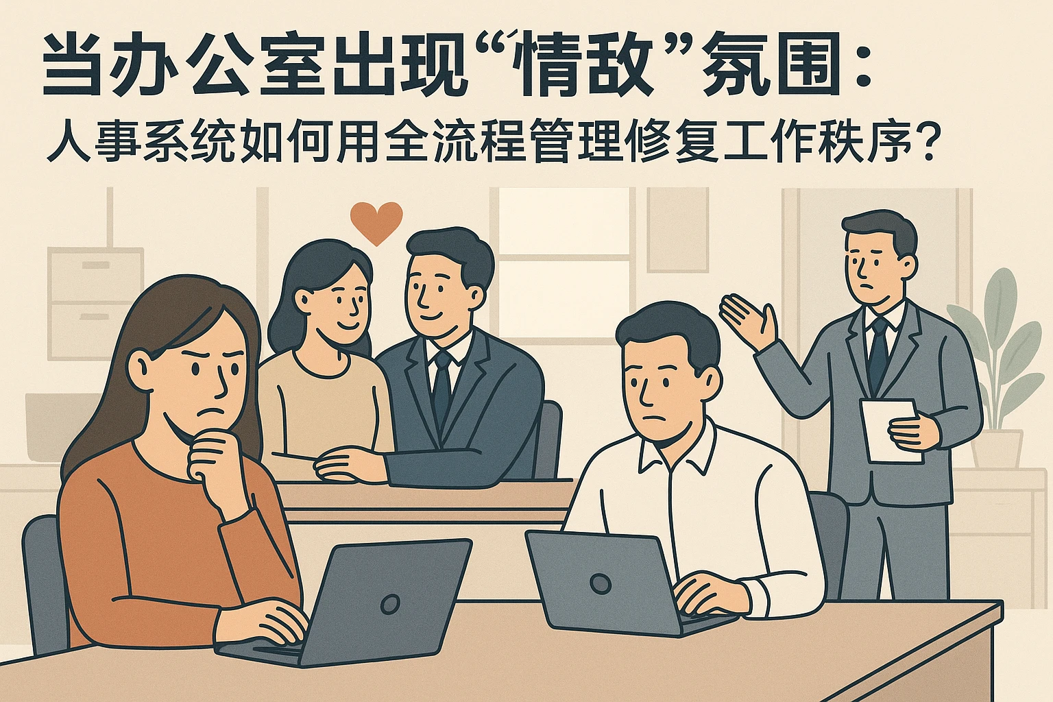 当办公室出现“情敌”氛围：人事系统如何用全流程管理修复工作秩序？