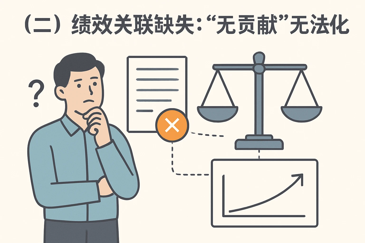 （二）绩效关联缺失：“无贡献”无法量化
