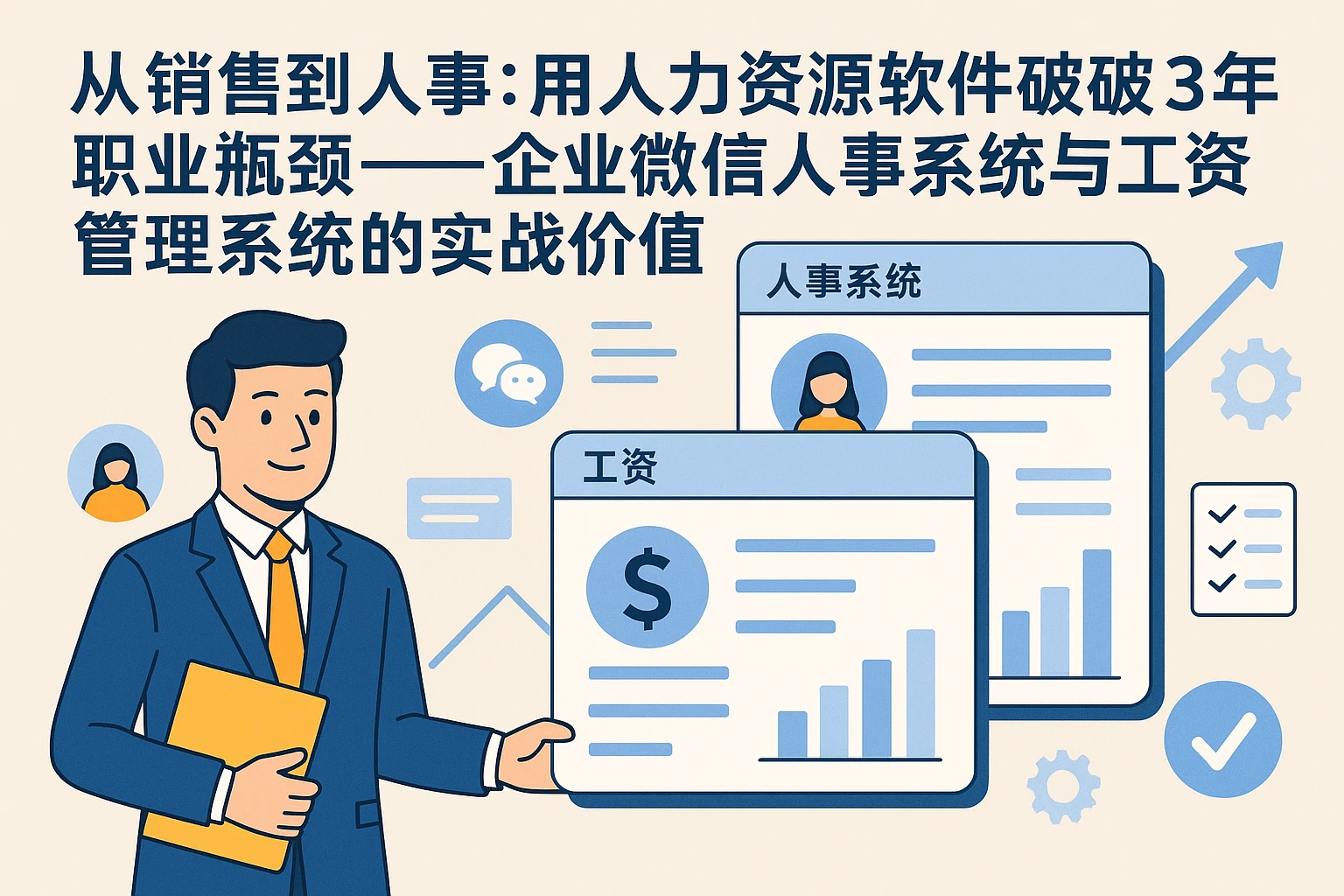 从销售到人事：用人力资源软件破解3年职业瓶颈——企业微信人事系统与工资管理系统的实战价值