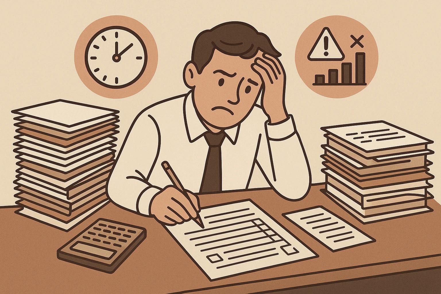 2. 手工操作：效率低下与数据错误的双重困扰