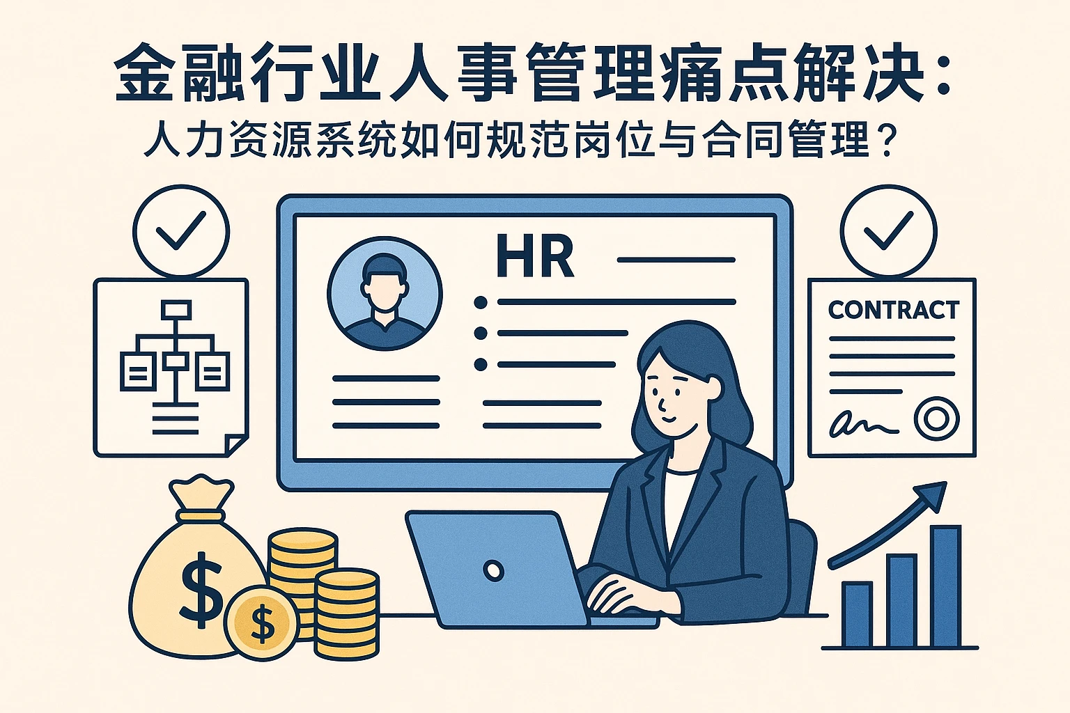 金融行业人事管理痛点解决：人力资源系统如何规范岗位与合同管理？