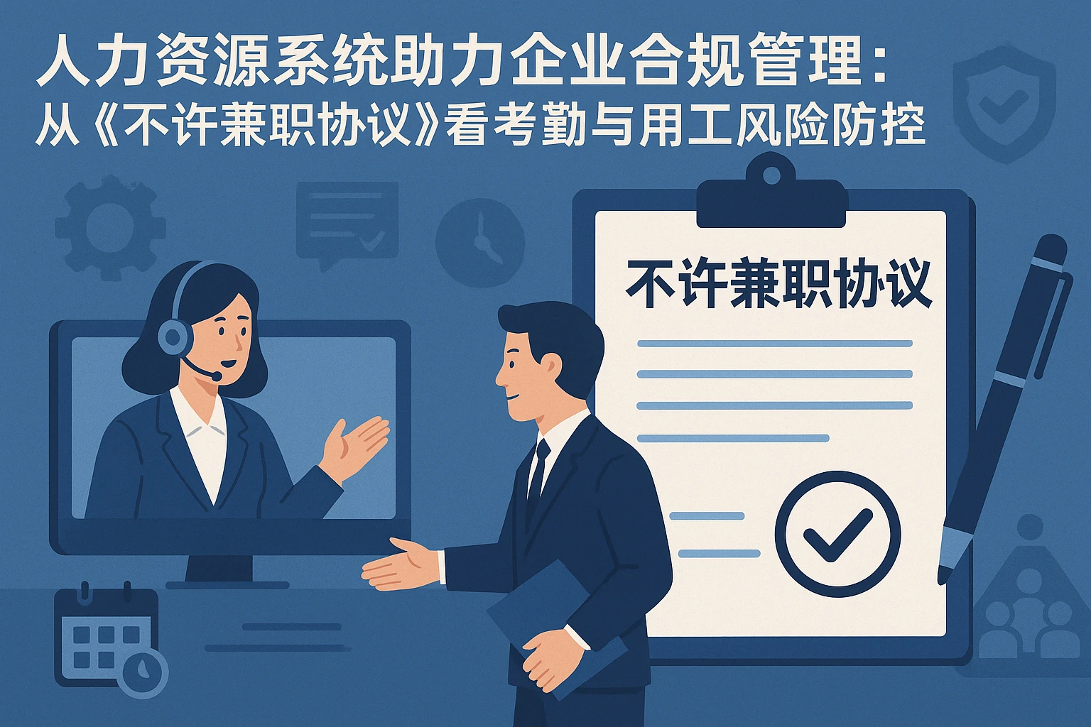 人力资源系统助力企业合规管理：从《不许兼职协议》看考勤与用工风险防控