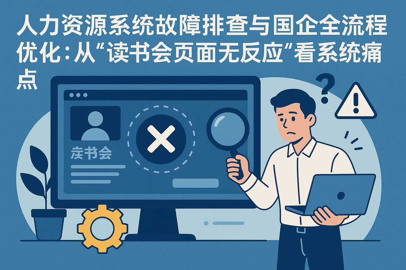 人力资源系统故障排查与国企全流程优化：从“读书会页面无反应”看系统痛点