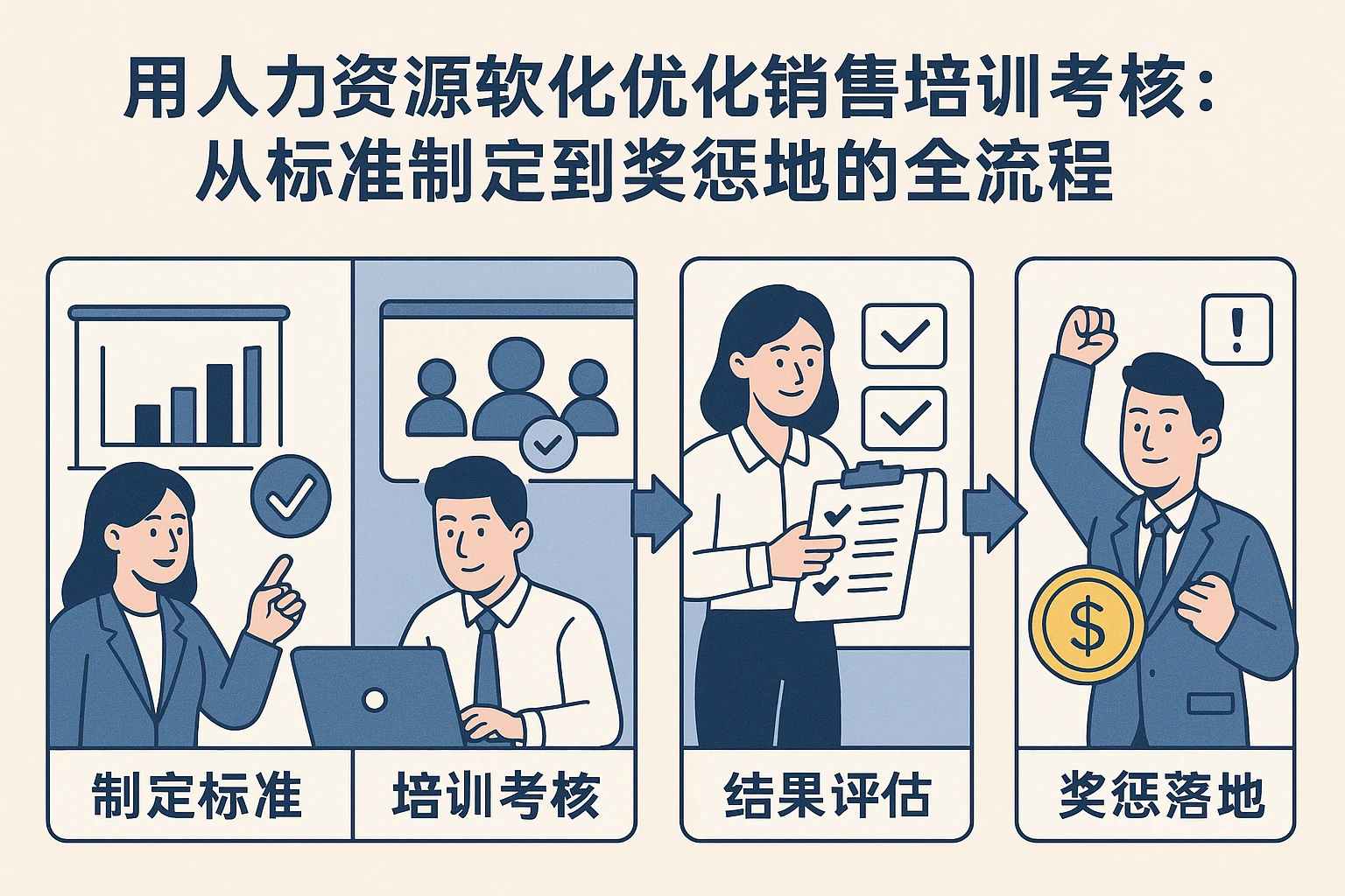 用人力资源软件优化销售培训考核：从标准制定到奖惩落地的全流程