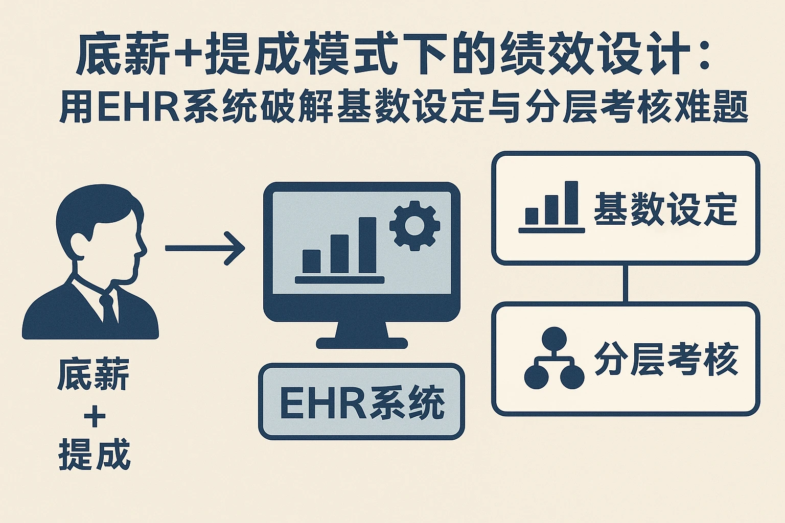 底薪+提成模式下的绩效设计：用EHR系统破解基数设定与分层考核难题