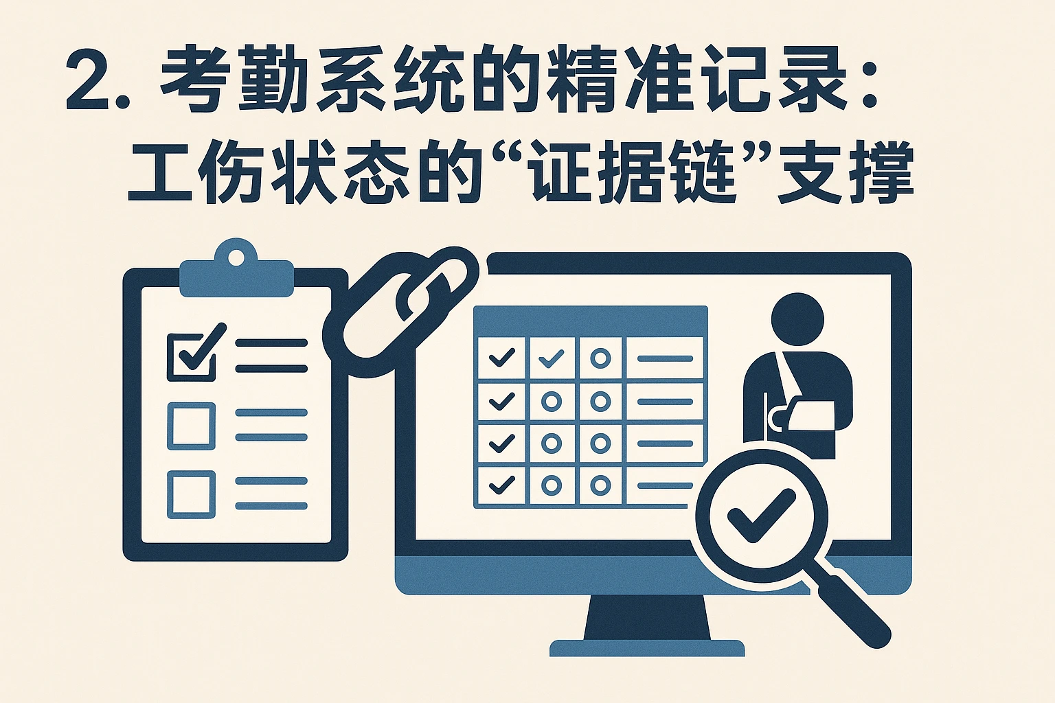 2. 考勤系统的精准记录：工伤状态的