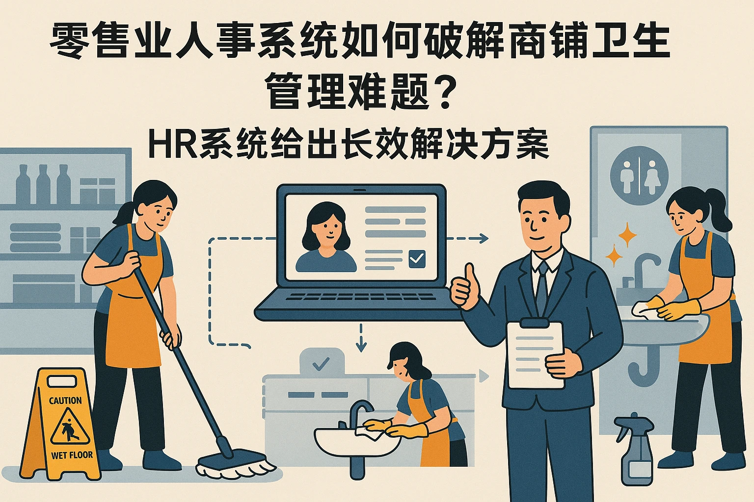 零售业人事系统如何破解商铺卫生管理难题？HR系统给出长效解决方案