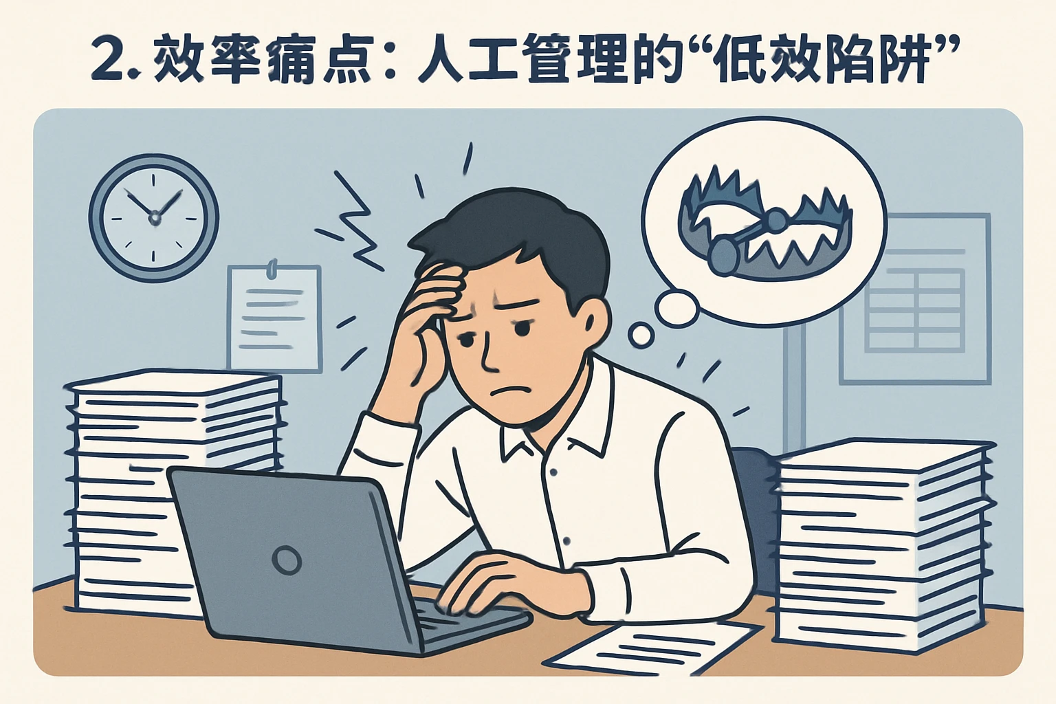2. 效率痛点：人工管理的“低效陷阱”